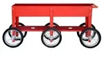 Herstera Garden Metall Hochbeet Wheels Rot 186x50x80 cm - Rot