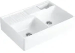 Villeroy & Boch Keramiksp&uuml;le 632392RW, Sp&uuml;lstein Doppelbecken Sp&uuml;lsteine - inkl.