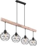 Globo Lighting H&auml;ngeleuchte Metall schwarz matt, 4x E27