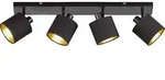 hoftronic Tommy LED Deckenleuchte 4-Flammig Schwenkbar E14 IP20 Schwarz - Schwarz