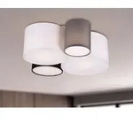 Deckenleuchte HOTEL 4-flammig, Stoff Lampenschirme mehrfarbig, Breite 50cm - Bunt