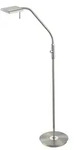 Trio Bergamo Stehleuchte LED Metall/Glas wei&szlig; Sensordimmer - Silber