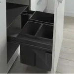 WESCO&reg; Pullboy Soft Comfort 360 K, Abfallsammelsystem, anthrazit 600 mm, 3 Eimer -