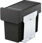 Einbaumlleimer "EcoLine Design L - Schwarz/Silber
