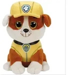 TY Beanie Boos Glubschi Paw Patrol Rubble 15cm Hund Stofftier Pl&uuml;schtier klein...