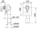 Dallmer Wandeinbau-Waschger&auml;te-Siphon HL 400, DN 40/DN 50