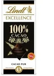 Lindt Excellence 100 Prozent Kakao Schokoladentafel Cacao pur 50g