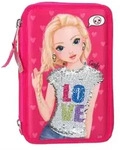 TopModel 3-fach Federtasche gef&uuml;llt, Depesche T-Shirt - Rosa