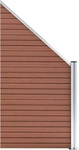 vidaXL WPC Zaun-Set 1 Quadrat + 1 Schr&auml;ge 273x186 cm Braun - Braun