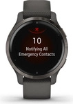 Garmin Venu 2S - S30852-H2751-B113 - 40 mm - Carbon-Schwarz - Sportuhr mit Band -