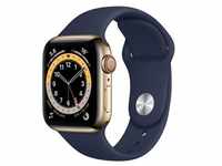 Apple Watch Series 6 40 mm GPS + 4G - Smartwatch - gold/dunkelmarine