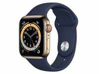 Apple Apple Watch Series 6 (44mm) GPS+4G mit Sportarmband, gold/dunkelmarine