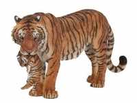 Papo- Figura Tigre Hembra con Cachorro 3,5X14,5X6,5CM, (50118) PAPO