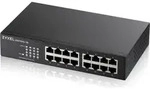 Zyxel GS1100-16, Unmanaged, Gigabit Ethernet (10/100/1000), Rack-Einbau, Wandmontage
