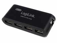 LogiLink USB 2.0 Hub 4-Port mit Netzteil schwarz