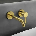 Ideal Standard Joy Wand-Waschtischarmatur, runde Rosetten, Auslauf 18 cm - Gold