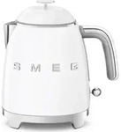 Smeg Mini-Wasserkocher 50er-Jahre-Stil 12,7 cm, gl&auml;nzend wei&szlig; 12,7 cm, KLF05WHEU -