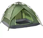Outsunny Familienzelt Campingzelt Doppelzelt Quick-up Zelt 2 Erwachsene + 1 Kind -