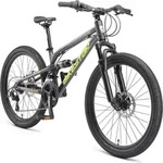 BIKESTAR Alu Kinder Jugend Mountainbike Vollgefedert, 21 Gang Shimano, 24 Zoll ab 9 -