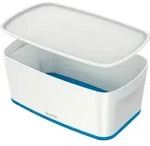 LEITZ MyBox Aufbewahrungsbox 5,0 l perlwei&szlig;/blau 31,8 x 19,1 x 12,8 cm, 1 St. - Blau