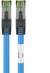 RJ45 (CAT 6A, 500 MHz) Patchkabel mit CAT 8.1 S/FTP Rohkabel, blau 99,9 %