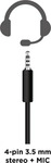 GMB Gaming Headset orange-schwarz mit Lautst&auml;rkeregelung, 3,5 mm Klinke -