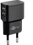 Dual USB-Ladeger&auml;t 2,4 A (schwarz) - Schwarz