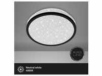 LED Deckenleuchte BRILONER LEUCHTEN NIGRA, 10 W, 900 lm, IP20, schwarz, Kunststoff,
