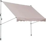 Outsunny Markise Klemmmarkise Faltarm Gelenkarmmarkise H&ouml;henverstellbar Alu - Beige