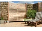 OSMO Sichtblende Rhombus 179 x 179 cm L&auml;rche naturbelassen - Wei&szlig;/Grau