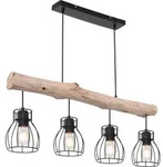 Globo Lighting H&auml;ngeleuchte Metall schwarz, 4x E27 - Schwarz
