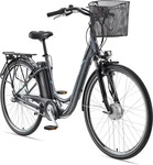 TELEFUNKEN Multitalent RC830 anthrazit, Telefunken E-Bike RC830 28 Zoll mit 3-Gang