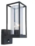 LUTEC Flair Aussenwandleuchte E27 Bewegungsmelder IP44 Matt schwarz - Schwarz