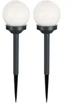2er Set LED Solar Kugel Steckleuchten f&uuml;r Ihren Au&szlig;enbereich
