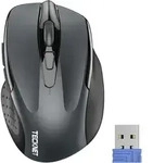 TECKNET Kabellose Maus, 2.4G Optische Funkmaus mit USB Empf&auml;nger, 2600 DPI, 24