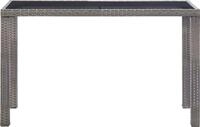 vidaXL Gartentisch Anthrazit 123x60x74 cm Poly Rattan