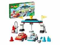 LEGO 10947 DUPLO Rennwagen Spielzeugautos, Spielzeug für Kleinkinder,