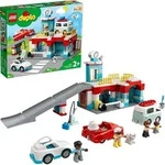 LEGO 10948 DUPLO Parkhaus mit Autowaschanlage mit Spielzeugauto, Wohnmobil und