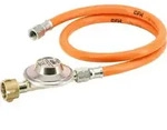 CFH Druckregler 50 mbar und 80 cm Gasschlauch - Orange