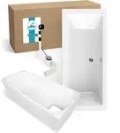 Calmwaters&reg; Premium Badewanne Komplettset 180x80 cm mit Wannentr&auml;ger &