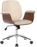 CLP B&uuml;rostuhl Kemberg h&ouml;henverstellbar | Farbe walnuss/creme - Beige