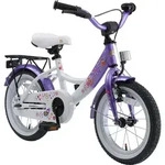 BIKESTAR Kinder Fahrrad ab 4 Jahre | 14 Zoll Classic | Lila & Wei&szlig; - Lila