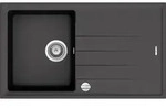 Granitsp&uuml;le Victory S780.40 - gray, ab 45er Unterschrank, 78 x 50 cm - Schwarz