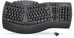 Perixx PERIBOARD-612BDE Bluetooth&reg; Keyboard German, QWERTZ Black Ergonomic, Gel