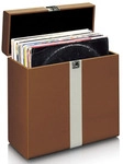 Lenco TTA-301BNWH - Tragekoffer f&uuml;r max. 30 Schallplatten - Braun/Wei&szlig;
