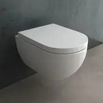 Alpenberger H&auml;nge WC Sp&uuml;lrandlos Toilette | Keramik Wand WC Toilettendeckel mit