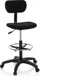 hjh OFFICE Counterstuhl TOP WORK 05 Arbeitsstuhl ohne Armlehnen Stoff - Schwarz