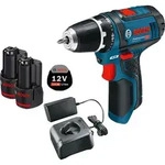Bosch Akku-Bohrschrauber GSR 12V-15 / 2x 3,0 Ah Akku + Ladeger&auml;t