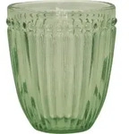 Greengate Alice Glass Water pale green 9 cm - Gr&uuml;n