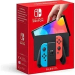 Nintendo Switch (OLED-Modell) Neon-Rot/Neon-Blau - Blau/Rot